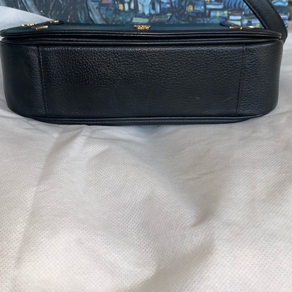 MCM Vintage Black Crossbody Bag with Gold Accents - Picture 4 of 8